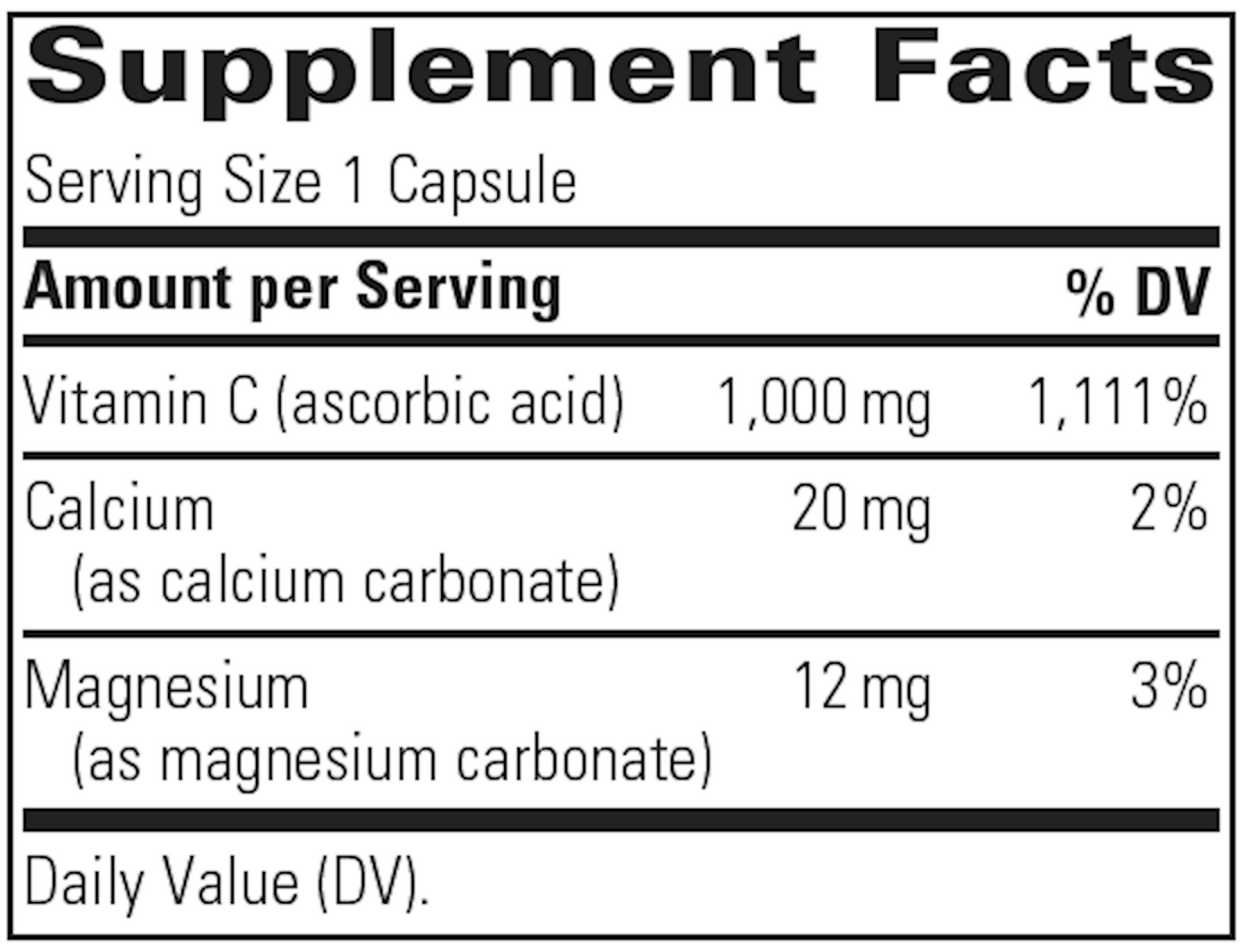 Buffered Vitamin C